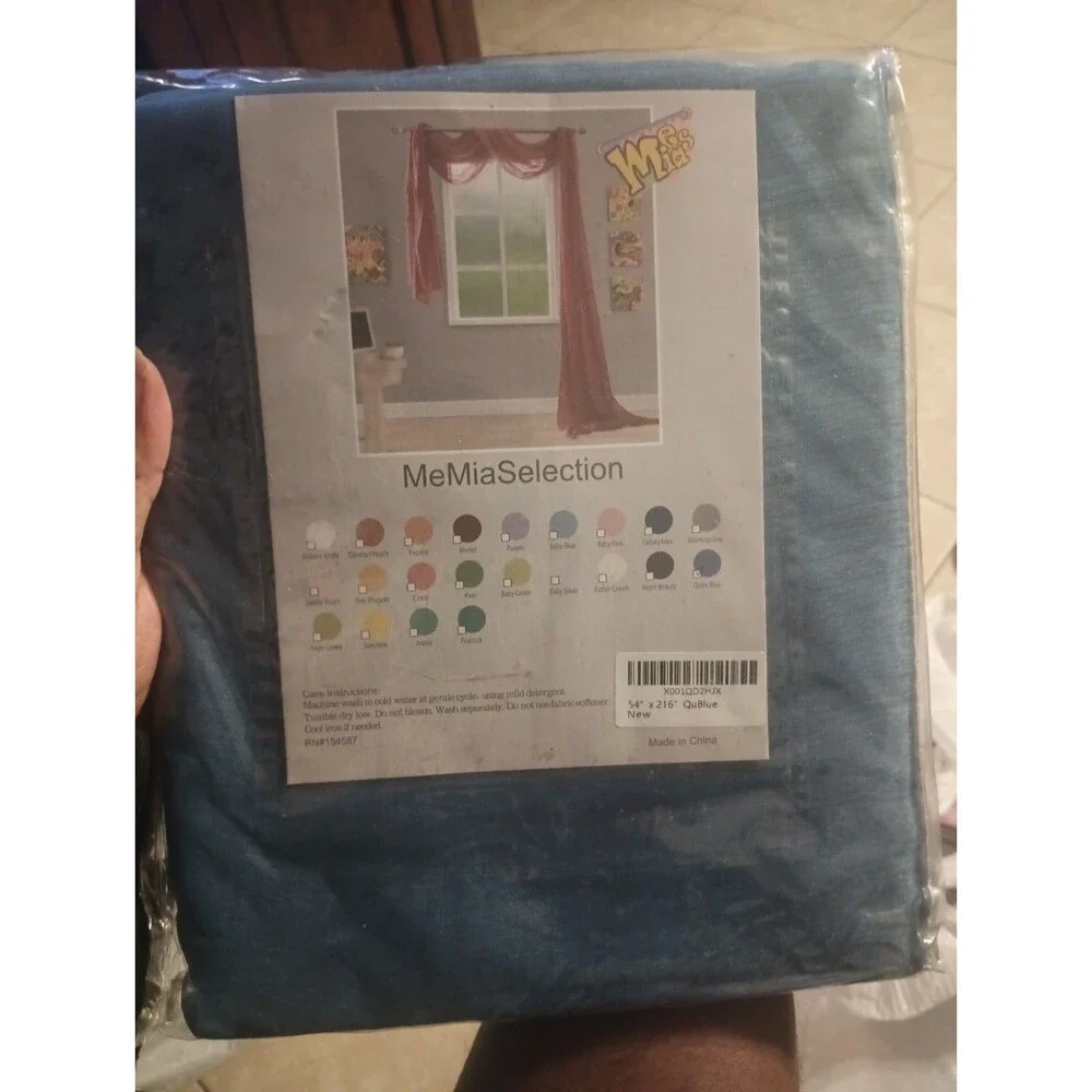 MeMias Rod Pocket Semi-Sheer Curtain  54